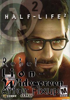 Box art for R e b e l l i o n - Widescreen error Fixup