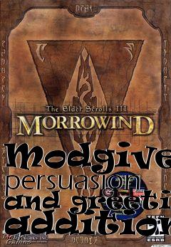 Box art for Modgivers persuasion and greeting additions