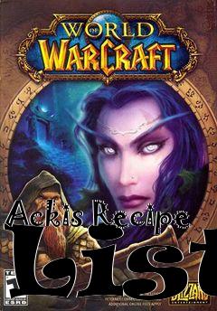 Box art for Ackis Recipe List