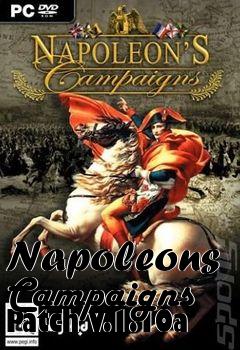 Box art for Napoleons Campaigns Patch v.1.10a