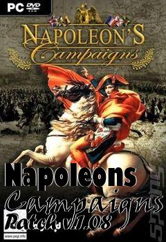 Box art for Napoleons Campaigns Patch v.1.08