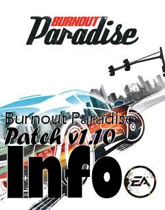 Box art for Burnout Paradise Patch v1.10 Info