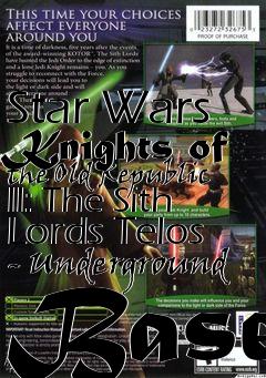 Box art for Star Wars Knights of the Old Republic II: The Sith Lords