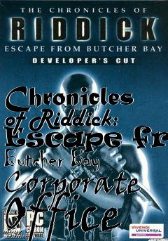 Box art for Chronicles of Riddick: Escape from Butcher Bay