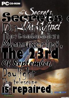 Box art for Secrets of Da Vinci: The Forbidden Manuscript, The