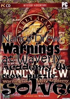 Box art for Nancy Drew: Warnings at Waverly Academy