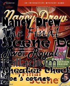 Box art for Nancy Drew The Final Scene