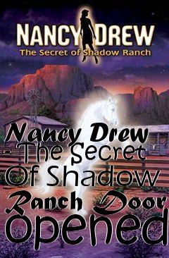 Box art for Nancy Drew - The Secret Of Shadow Ranch