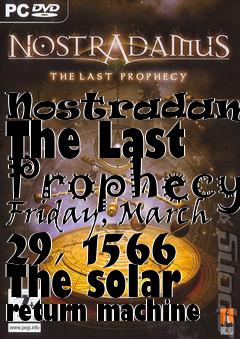 Box art for Nostradamus: The Last Prophecy