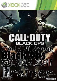 Box art for Call
Of Duty: Black Ops V03.25.2011 Trainer