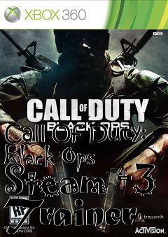 Box art for Call
Of Duty: Black Ops Steam +3 Trainer