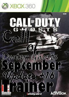 Box art for Call
            Of Duty: Ghosts September Update +16 Trainer