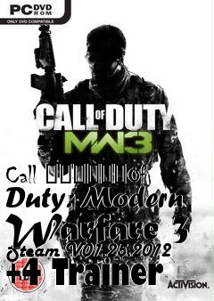 Box art for Call
						Of Duty: Modern Warfare 3 Steam V01.25.2012 +4 Trainer
