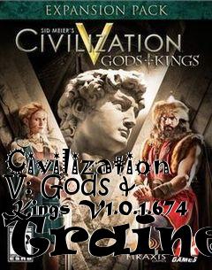 Box art for Civilization
V: Gods & Kings V1.0.1.674 Trainer