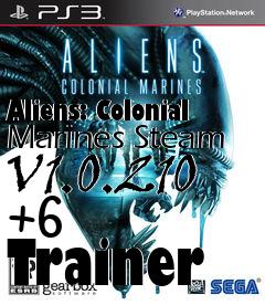 Box art for Aliens:
Colonial Marines Steam V1.0.210 +6  Trainer