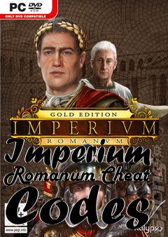 Box art for Imperium
Romanum Cheat Codes