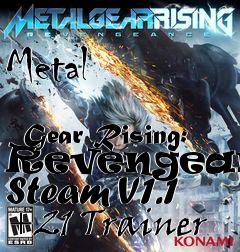 Box art for Metal
              Gear Rising: Revengeance Steam V1.1 +21 Trainer