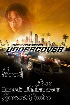 Box art for Need
            For Speed: Undercover Secret Codes