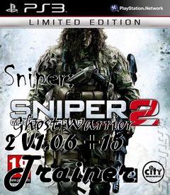 Box art for Sniper:
            Ghost Warrior 2 V1.06 +15 Trainer