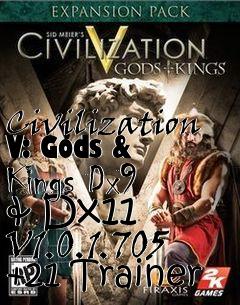 Box art for Civilization
V: Gods & Kings Dx9 & Dx11 V1.0.1.705 +21 Trainer