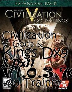 Box art for Civilization
V: Gods & Kings Dx9 & Dx11 V1.0.3.70 +20 Trainer