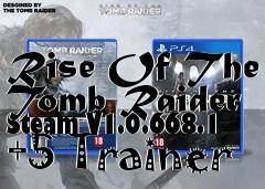 Box art for Rise
Of The Tomb Raider Steam V1.0.668.1 +5 Trainer